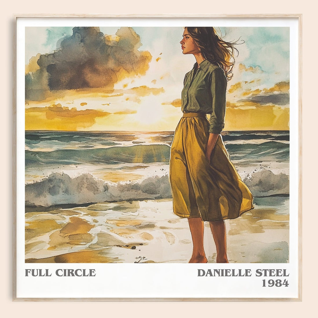 Full Circle literary book poster by Danielle Steel – framed literary art print