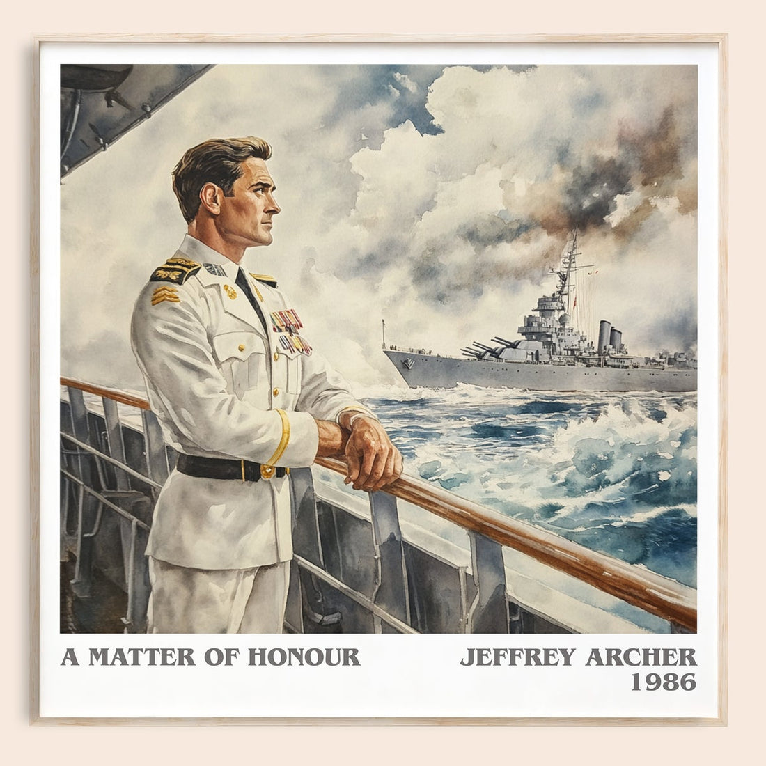A Matter Of Honour literary book poster by Jeffrey Archer – framed literary art print