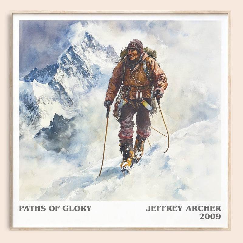Paths of Glory literary book poster by Jeffrey Archer – framed literary art print
