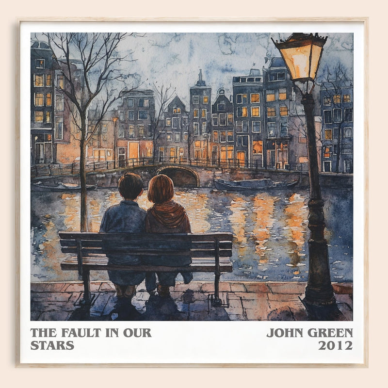 The Fault in Our Stars literary book poster by John Green – framed literary art print