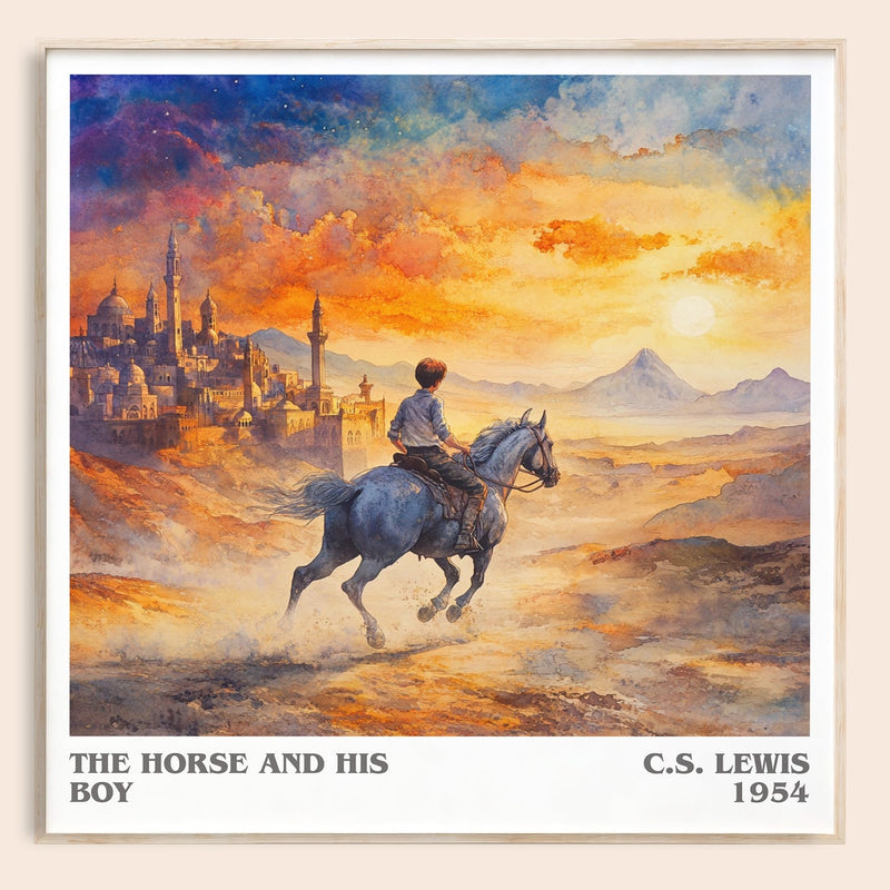 The Horse and his Boy literary book poster by C. S. Lewis – framed literary art print