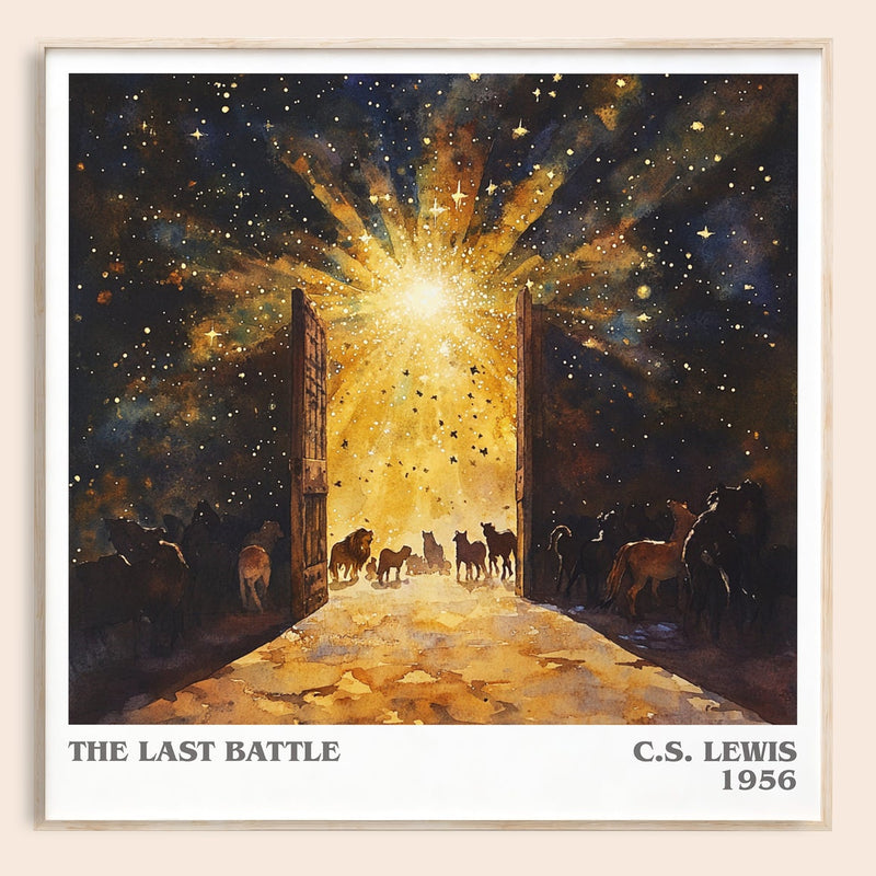 The Last Battle literary book poster by C. S. Lewis – framed literary art print