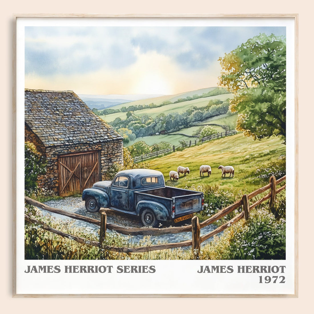 James Herriot Series literary book poster by James Herriot – framed literary art print