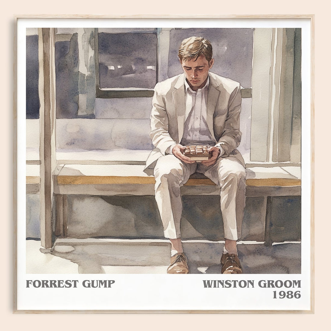 Forrest Gump literary book poster by Winston Groom – framed literary art print