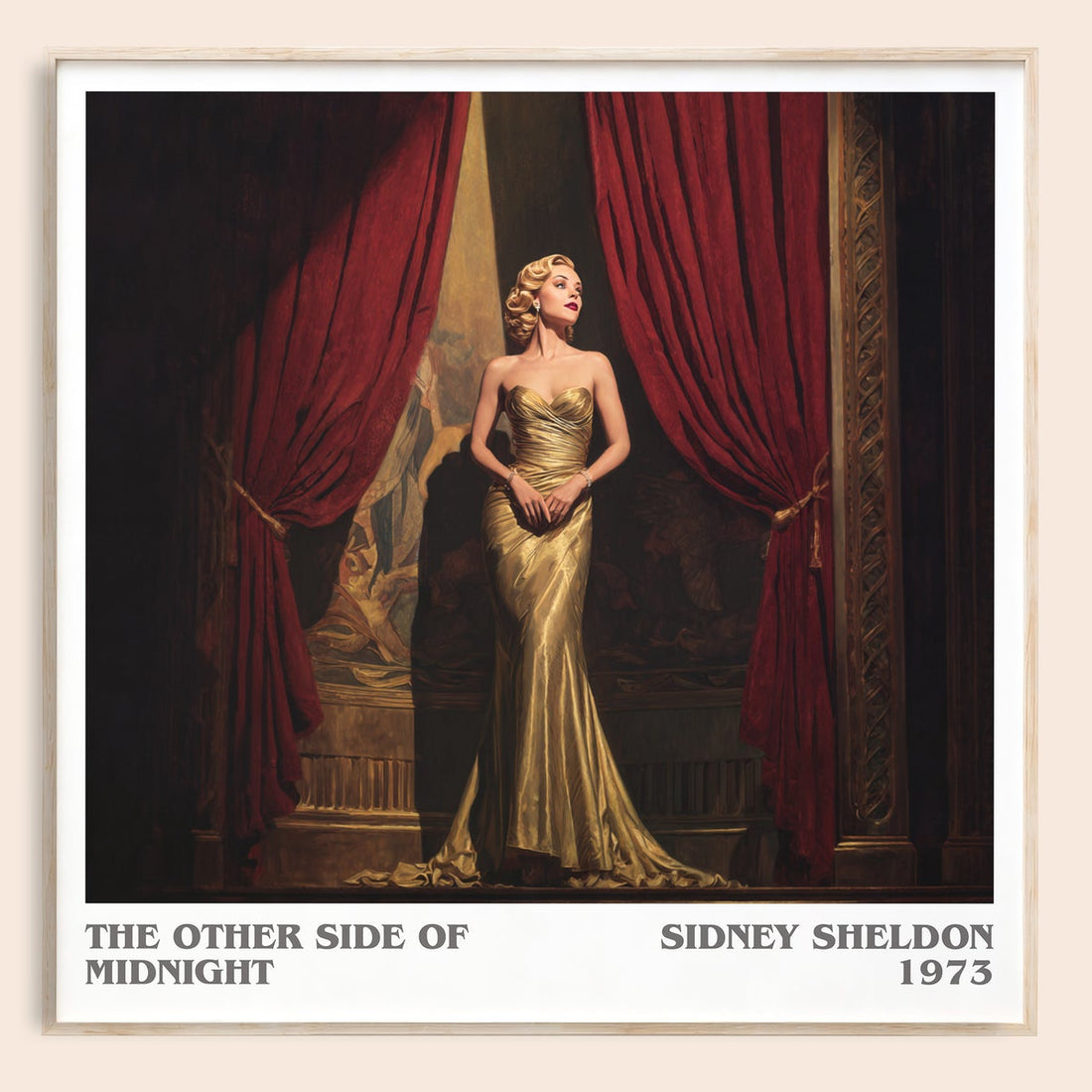 The Other Side of Midnight literary book poster by Sidney Sheldon – framed literary art print