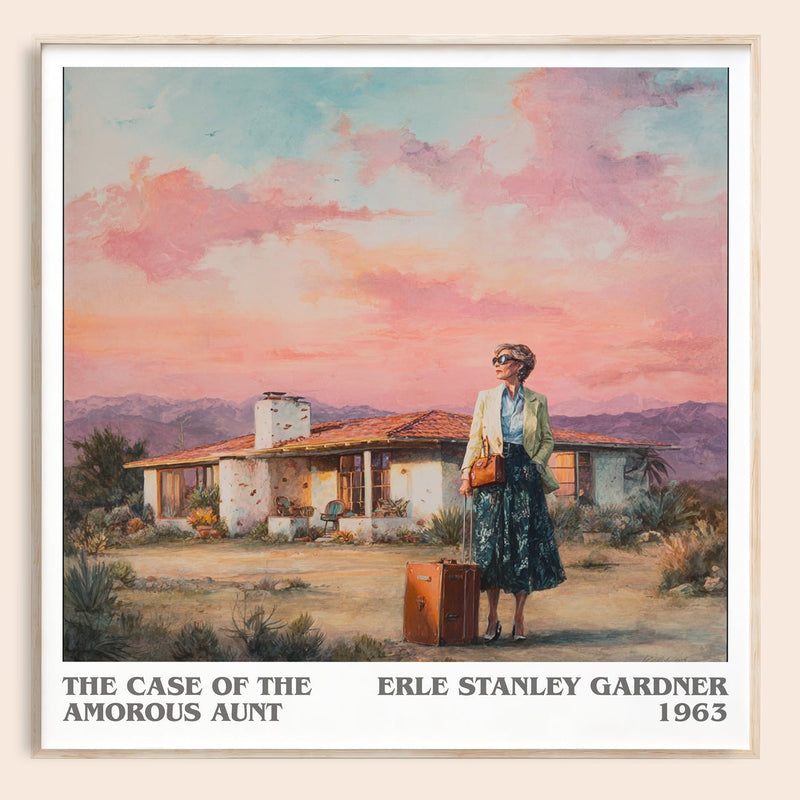 The Case of the Amorous Aunt literary book poster by Erle Stanley Gardner – framed literary art print