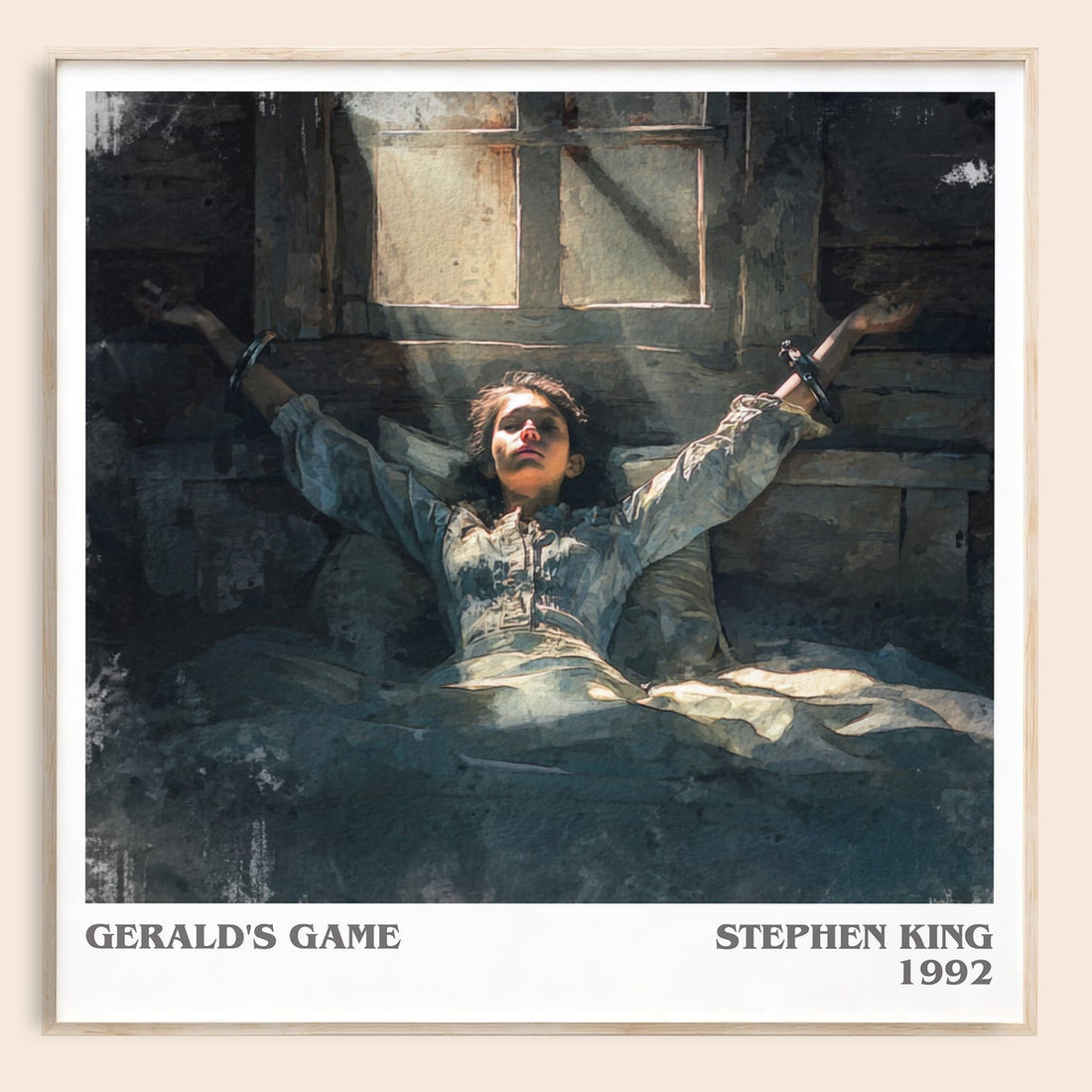 Gerald's Game literary book poster by Stephen King – framed literary art print