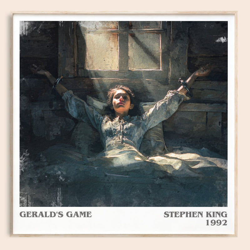 Gerald's Game literary book poster by Stephen King – framed literary art print