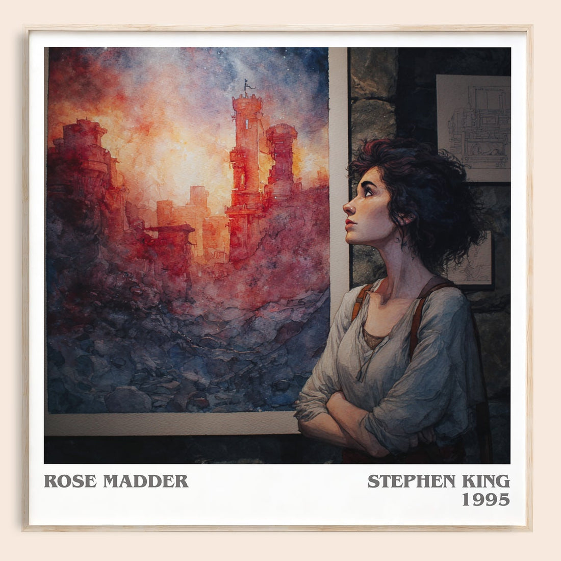 Rose Madder literary book poster by Stephen King – framed literary art print