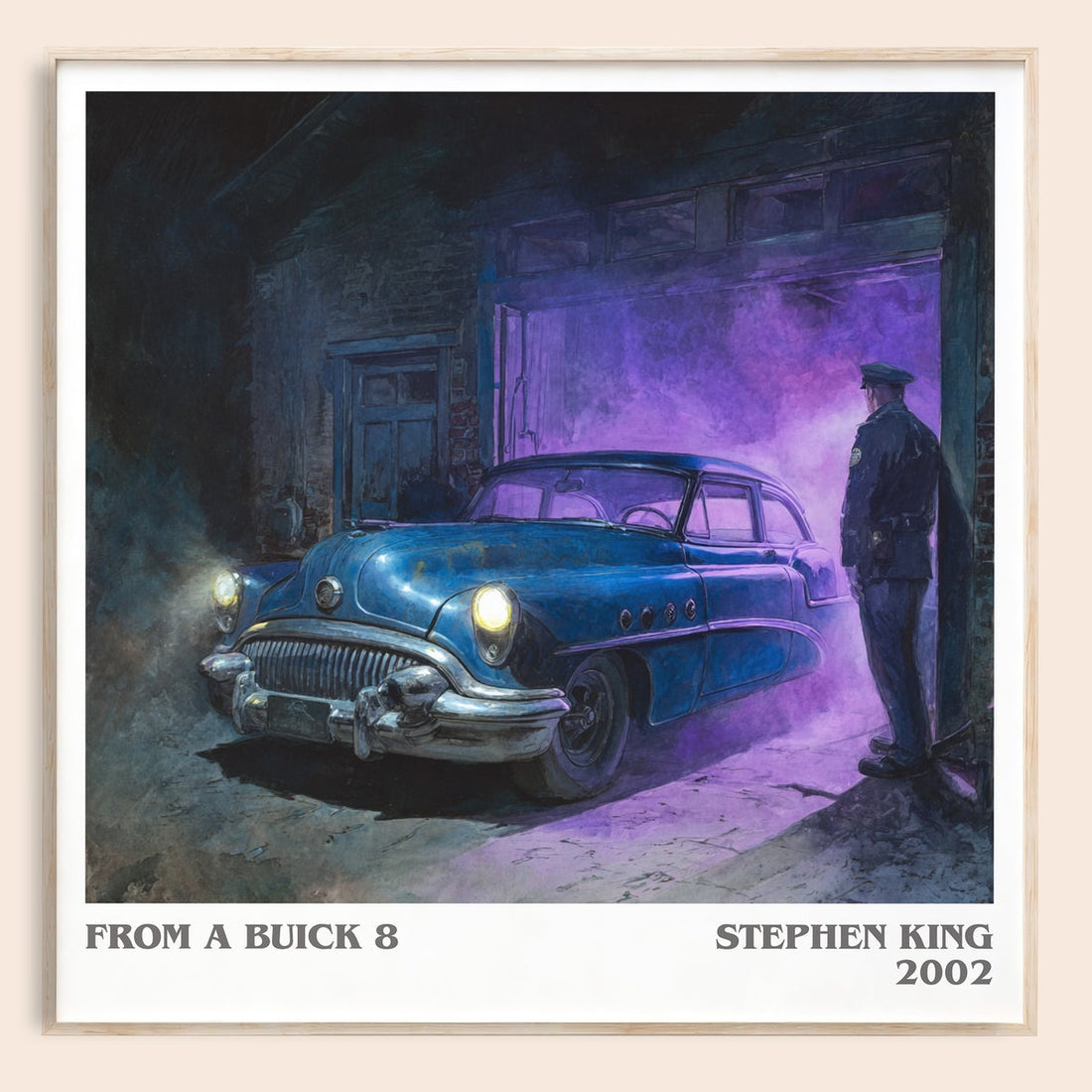 From a Buick 8 literary book poster by Stephen King – framed literary art print