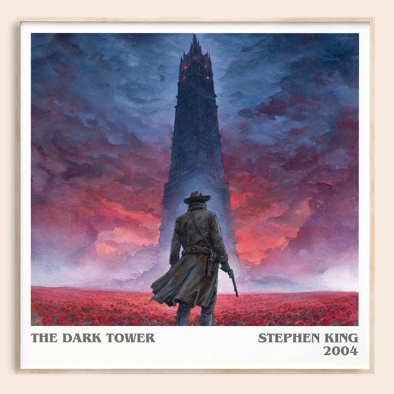 The Dark Tower literary book poster by Stephen King – framed literary art print