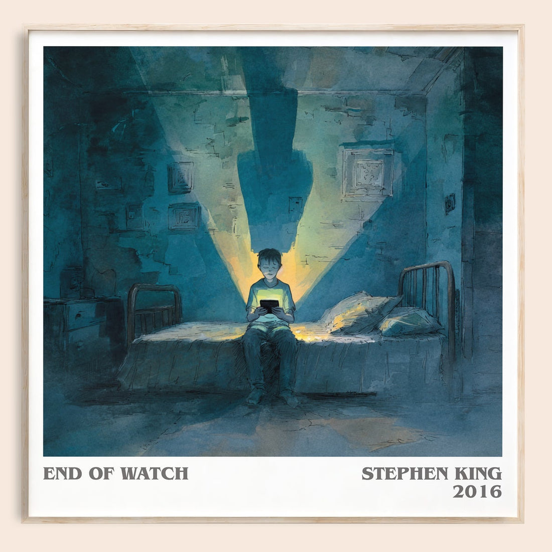 End of Watch literary book poster by Stephen King – framed literary art print