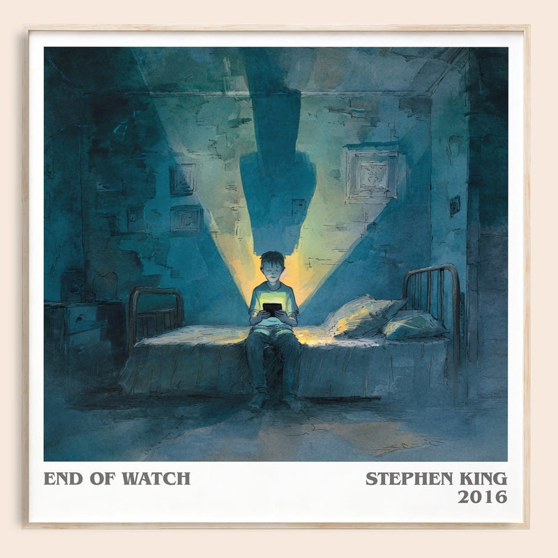End of Watch literary book poster by Stephen King – framed literary art print