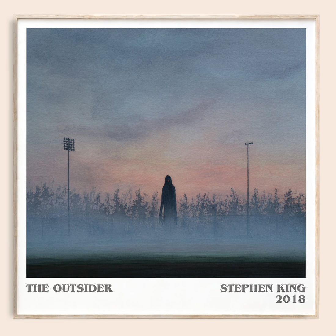 The Outsider literary book poster by Stephen King – framed literary art print