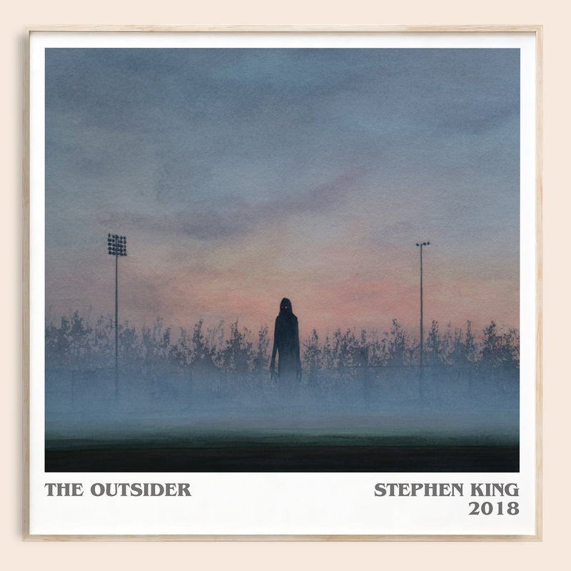 The Outsider literary book poster by Stephen King – framed literary art print