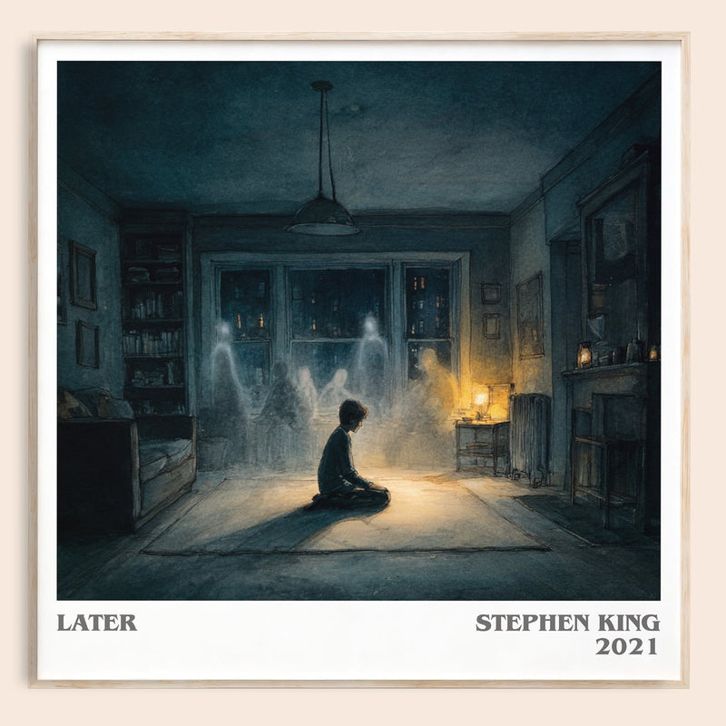 Later literary book poster by Stephen King – framed literary art print