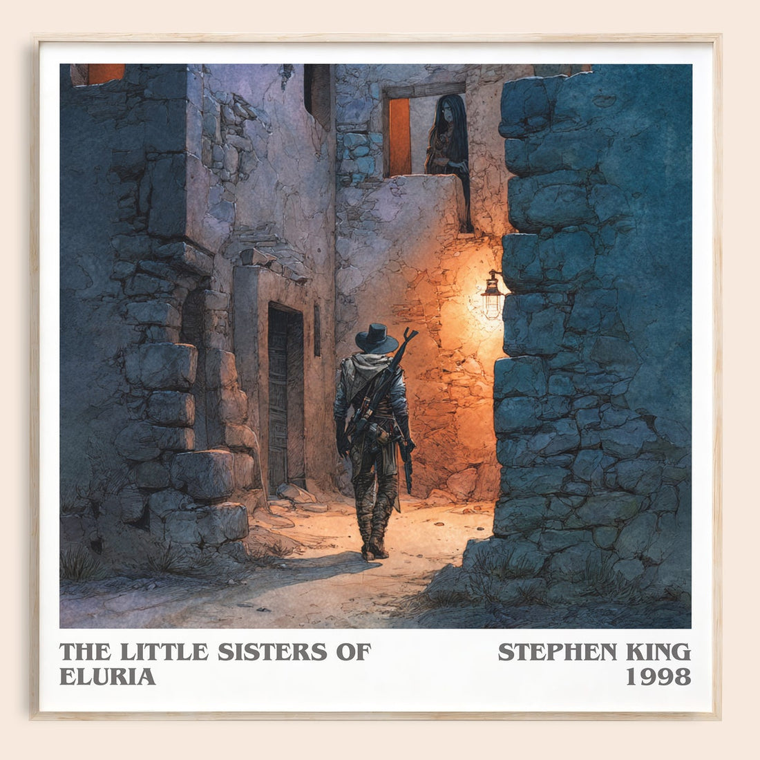 The Little Sisters Of Eluria literary book poster by Stephen King – framed literary art print