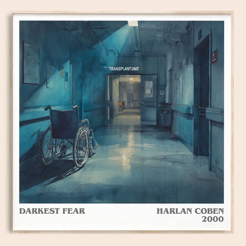 Darkest Fear literary book poster by Harlan Coben – framed literary art print