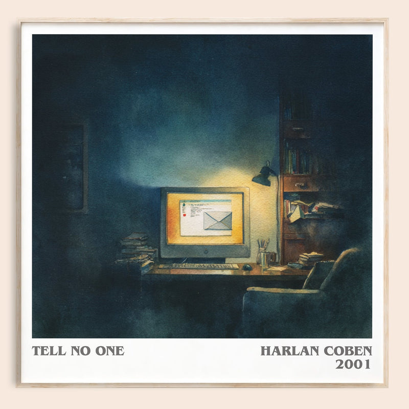 Tell No One literary book poster by Harlan Coben – framed literary art print