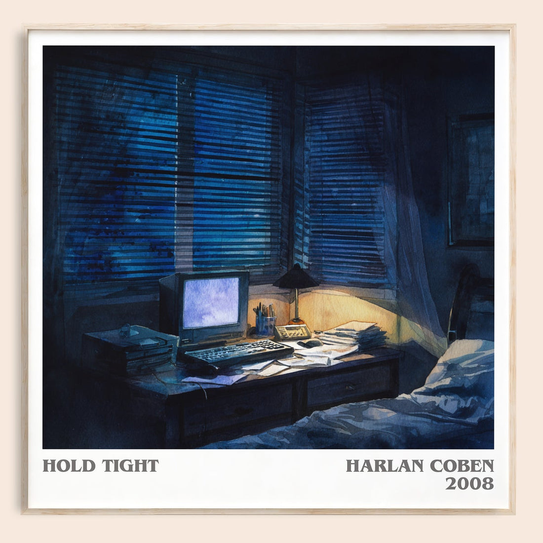 Hold Tight literary book poster by Harlan Coben – framed literary art print