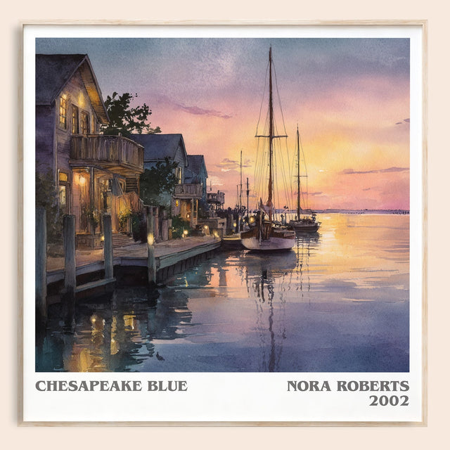 Chesapeake Blue Literary Art Print by Nora Roberts