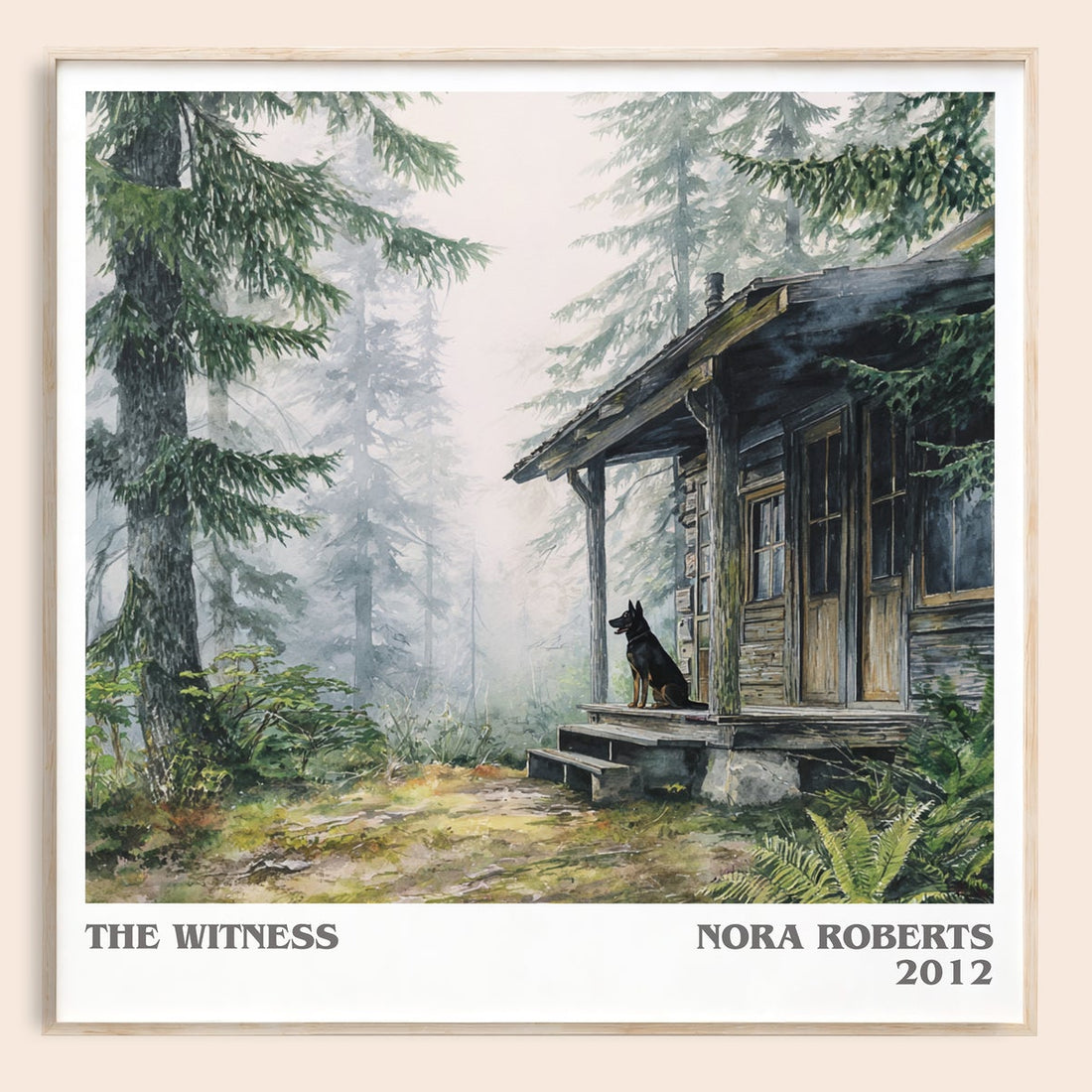 The Witness literary book poster by Nora Roberts – framed literary art print