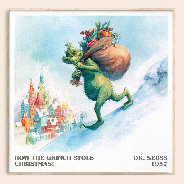 How the Grinch Stole Christmas Literary Art Print by Dr. Seuss