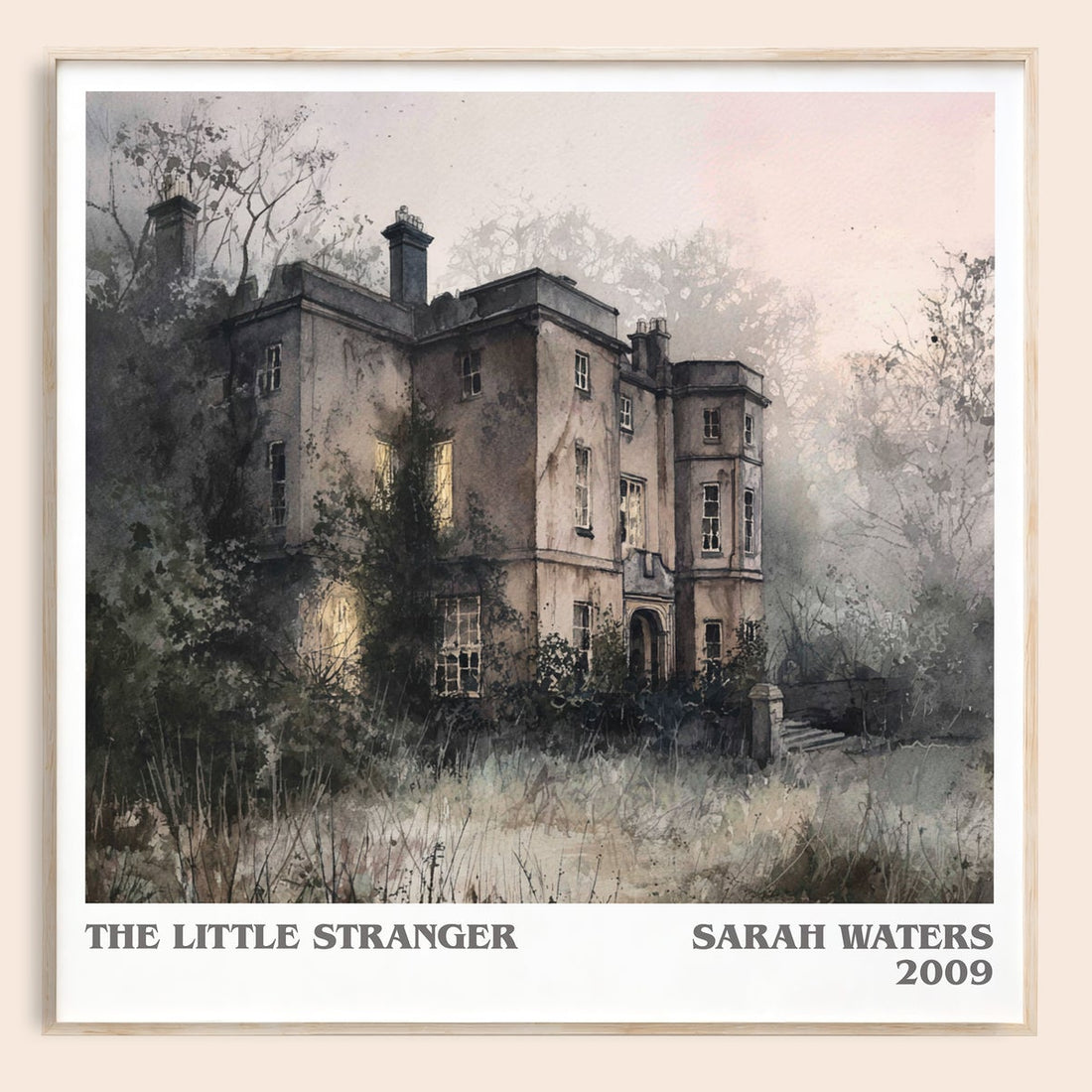 The Little Stranger literary book poster by Sarah Waters – framed literary art print