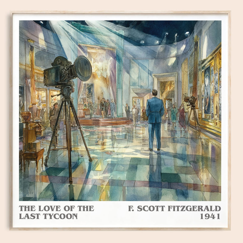 The Love Of The Last Tycoon literary book poster by F. Scott Fitzgerald – framed literary art print