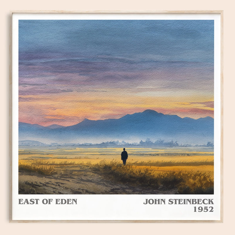 East of Eden literary book poster by John Steinbeck – framed literary art print