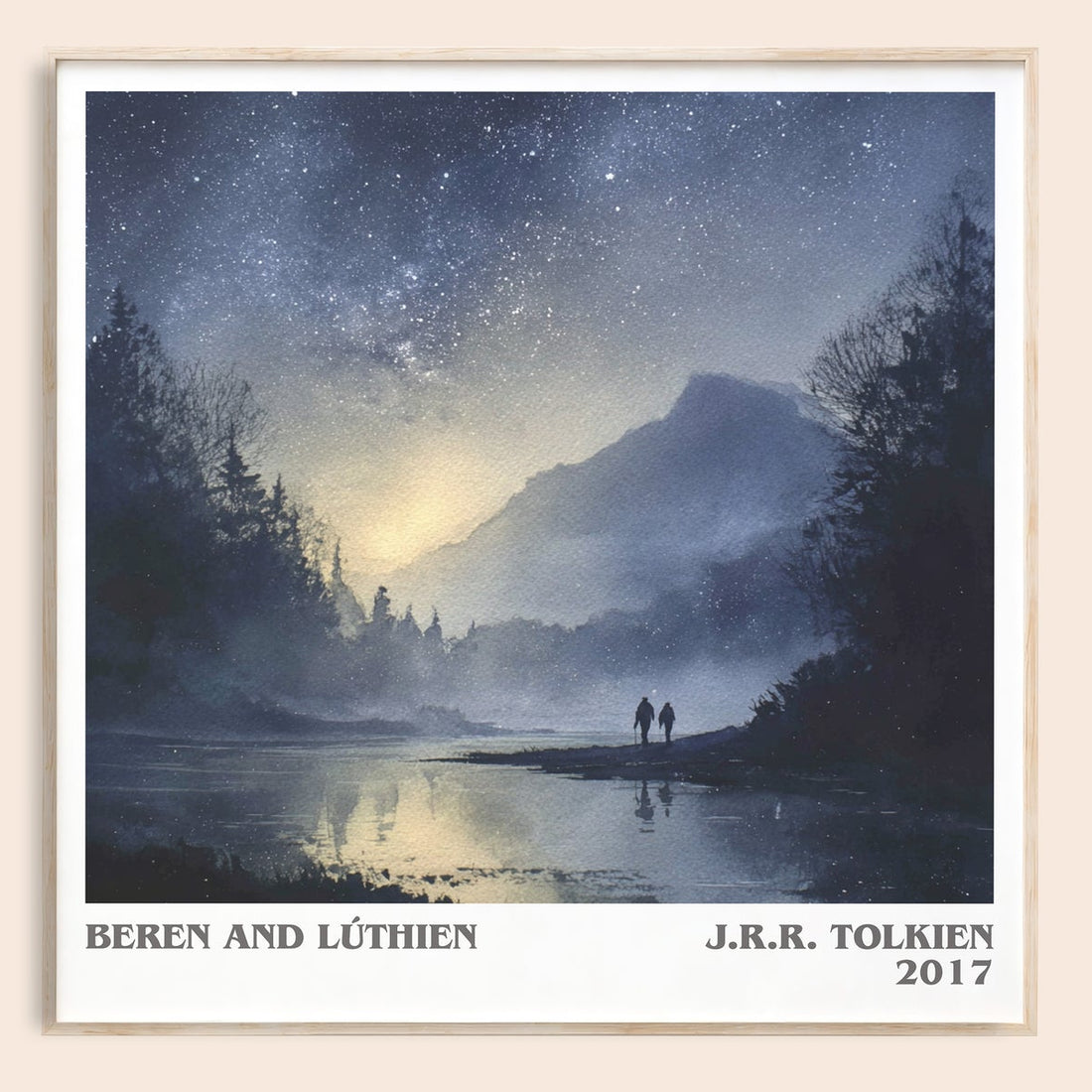 Beren and Lúthien literary book poster by J. R. R. Tolkien – framed literary art print