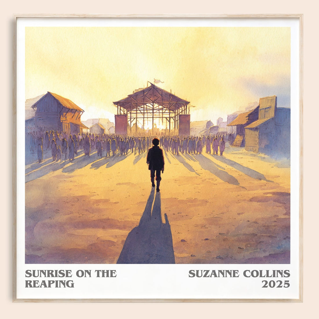 Sunrise on the Reaping literary book poster by Suzanne Collins – framed literary art print