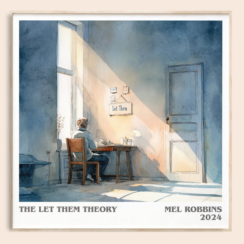 The Let Them Theory literary book poster by Mel Robbins – framed literary art print