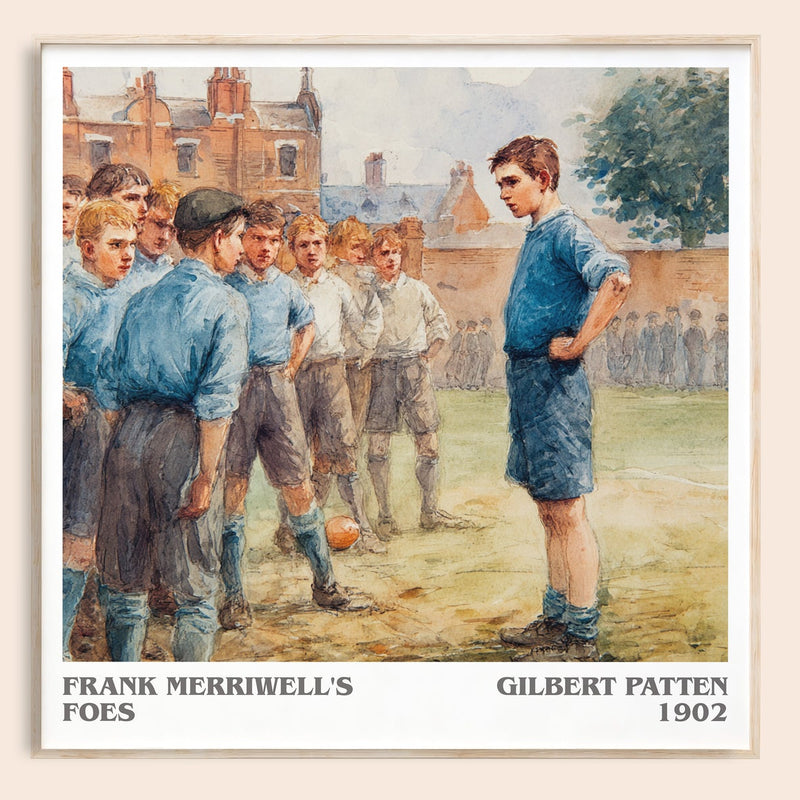 Frank Merriwell's Foes literary book poster by Gilbert Patten – framed literary art print