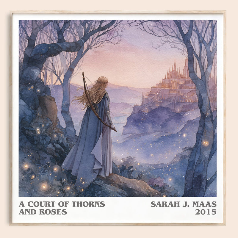 A Court of Thorns and Roses literary book poster by Sarah J. Maas – framed literary art print