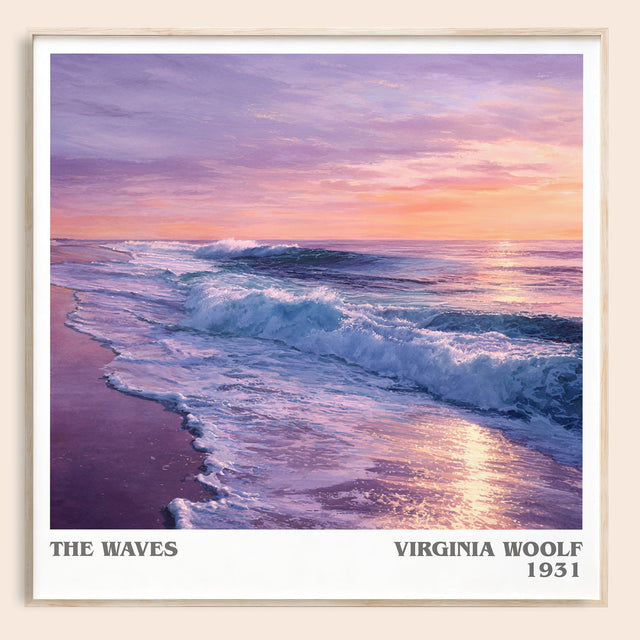 The Waves Literary Art Print by Virginia Woolf