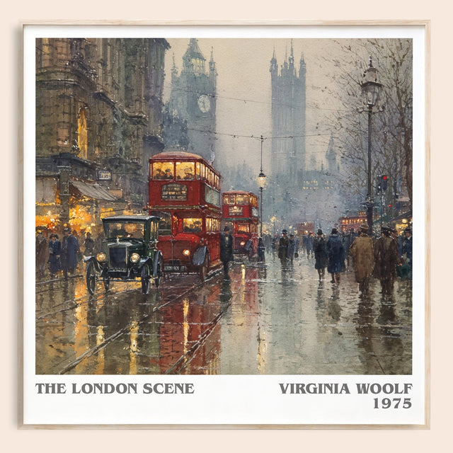The London Scene Literary Art Print by Virginia Woolf