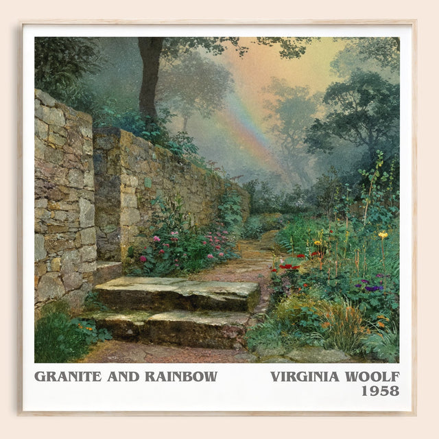 Granite and Rainbow Literary Art Print by Virginia Woolf