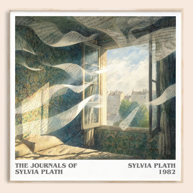 The Journals of Sylvia Plath Literary Art Print by Sylvia Plath