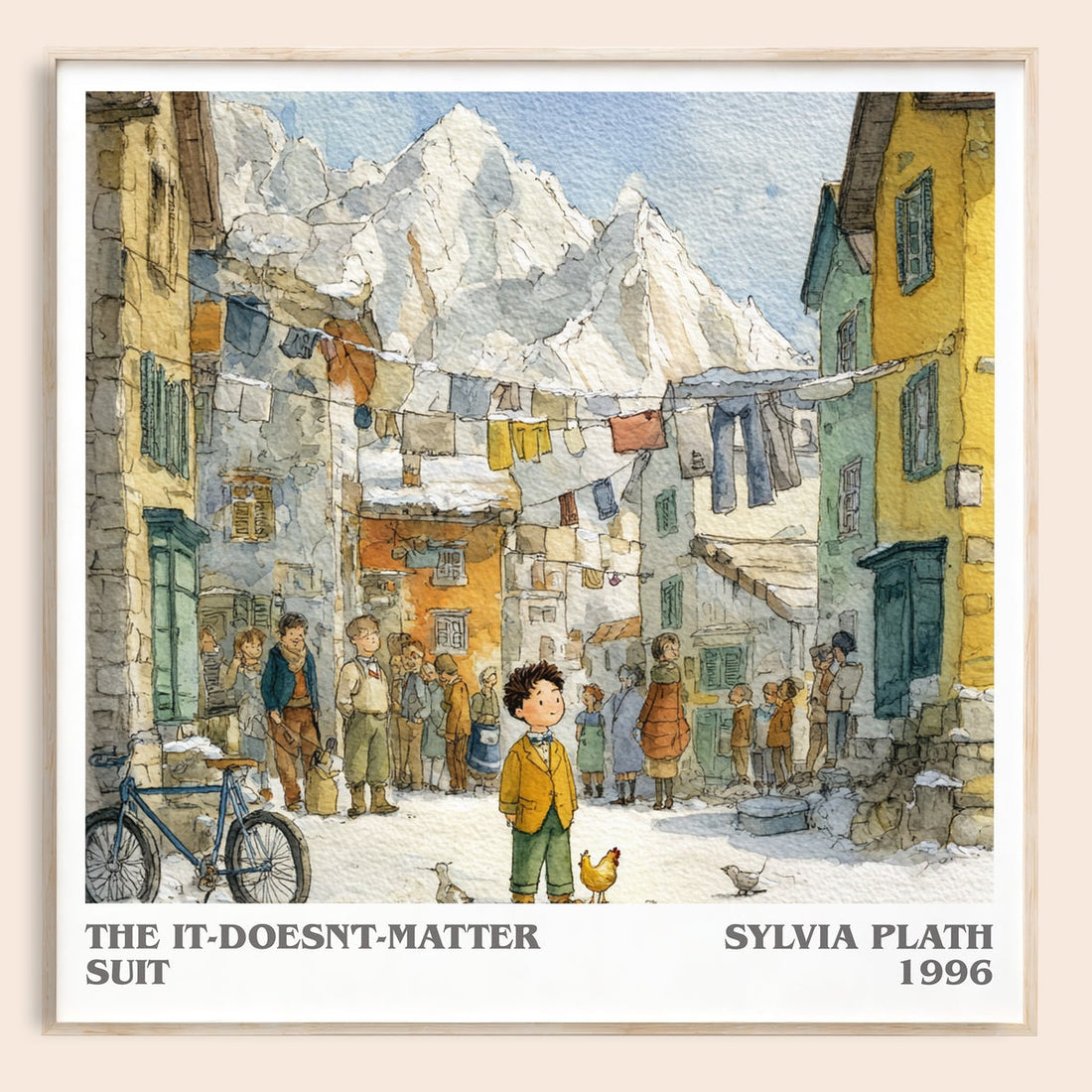 The It-Doesn't-Matter Suit literary book poster by Sylvia Plath – framed literary art print