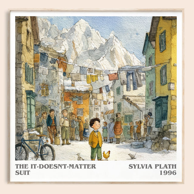 The It-Doesn't-Matter Suit Literary Art Print by Sylvia Plath
