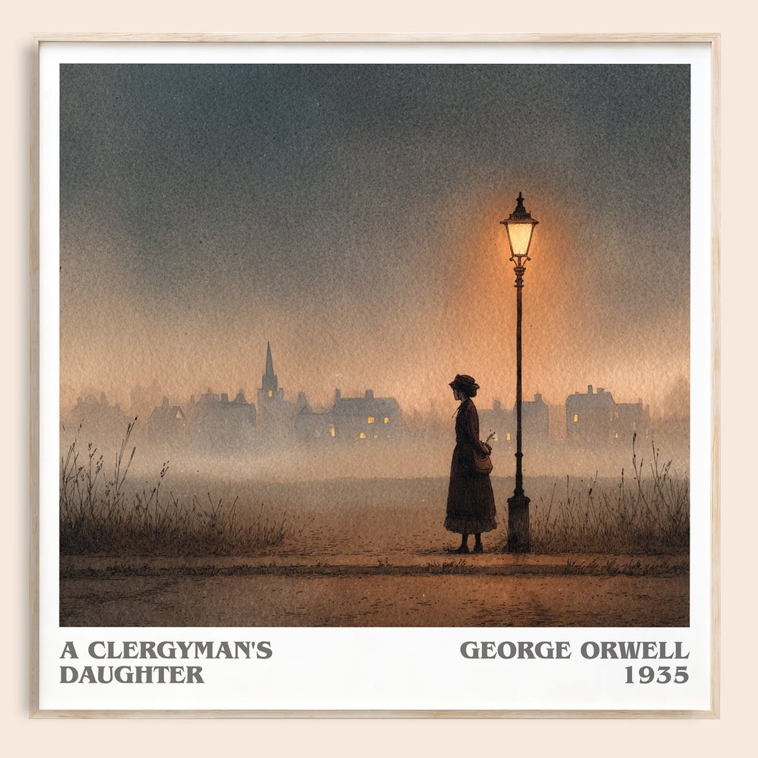 A Clergyman's Daughter literary book poster by George Orwell – framed literary art print