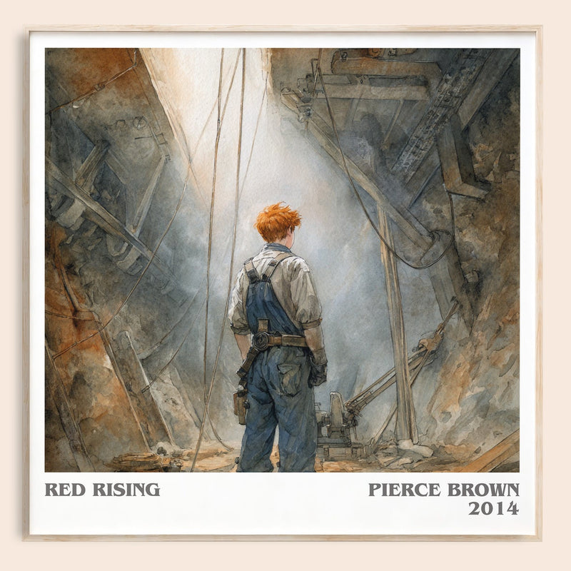Red Rising literary book poster by Pierce Brown – framed literary art print