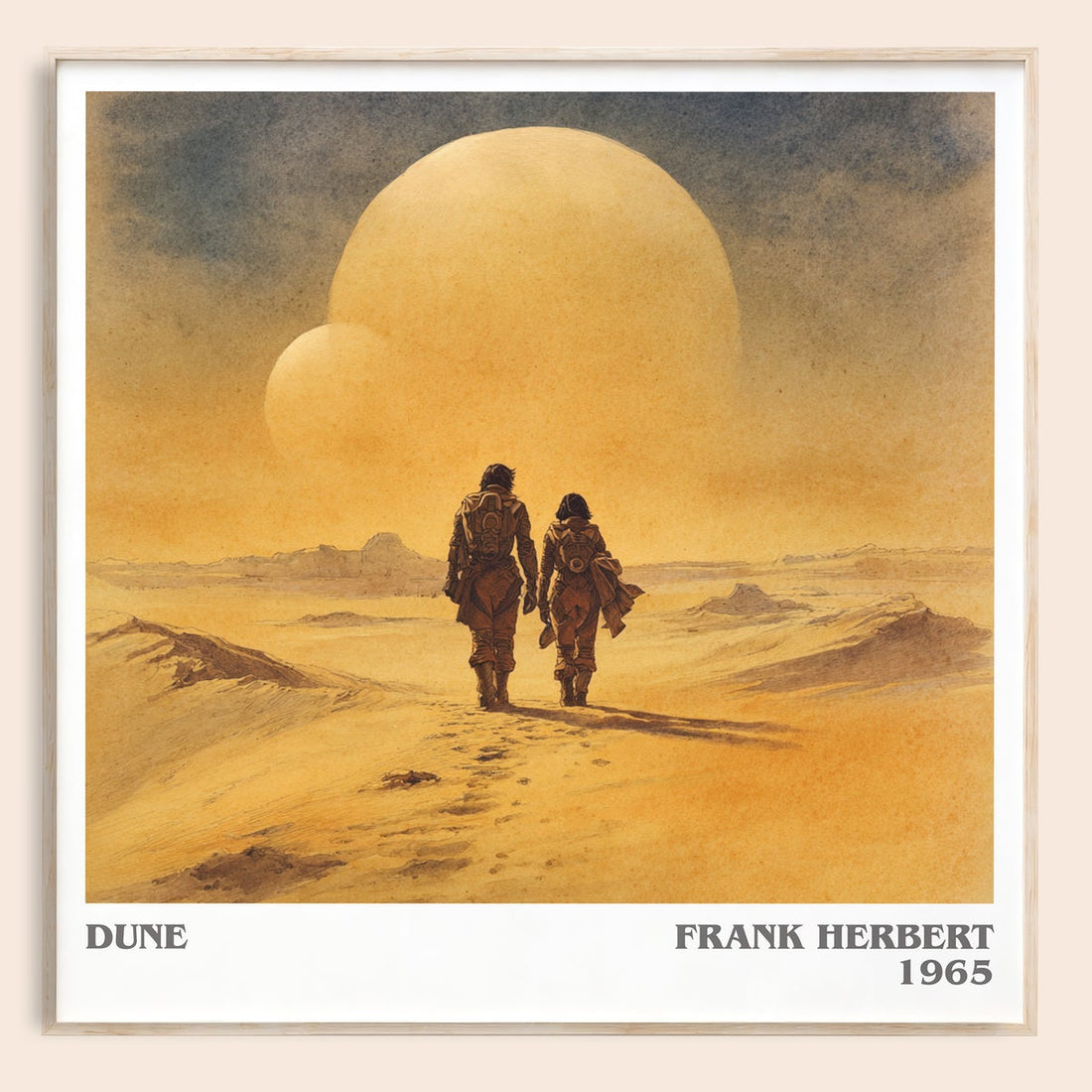 Dune literary book poster by Frank Herbert – framed literary art print