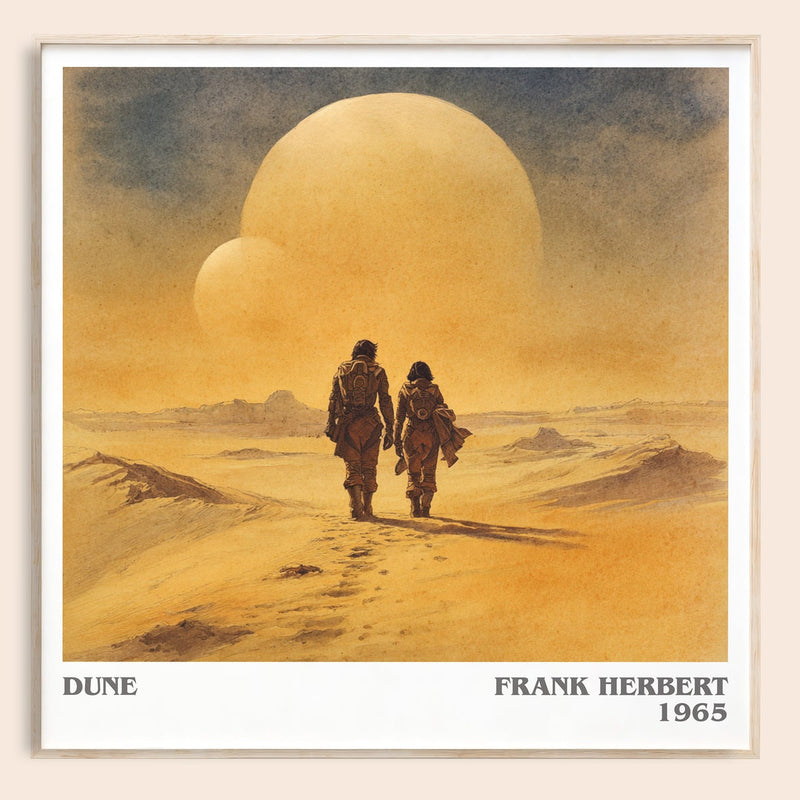 Dune literary book poster by Frank Herbert – framed literary art print