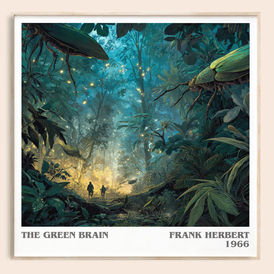 The Green Brain literary book poster by Frank Herbert – framed literary art print