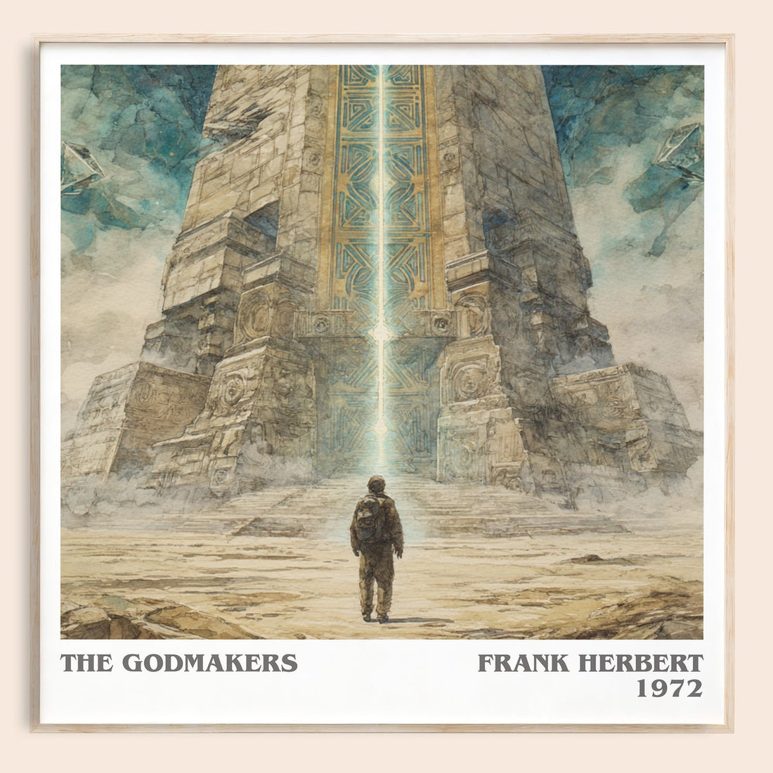 The Godmakers literary book poster by Frank Herbert – framed literary art print
