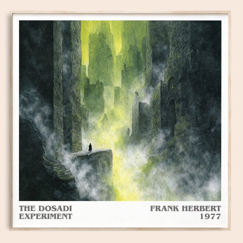 The Dosadi Experiment literary book poster by Frank Herbert – framed literary art print