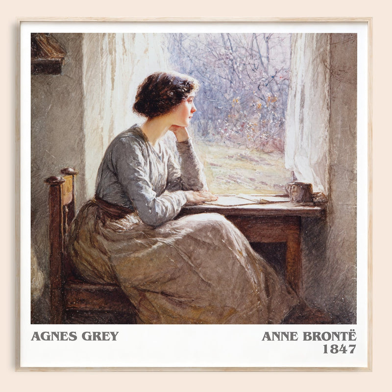 Agnes Grey literary book poster by Anne Brontë – framed literary art print