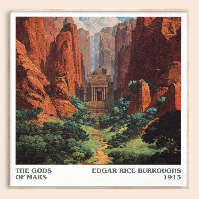Gods of Mars Literary Art Print by Edgar Rice Burroughs
